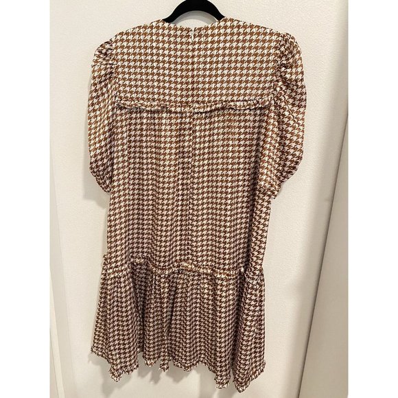 $338 Birgitte Herskind Sus Shift Dress  Pepita Houndstooth Print Size US 12 XL - Picture 6 of 7